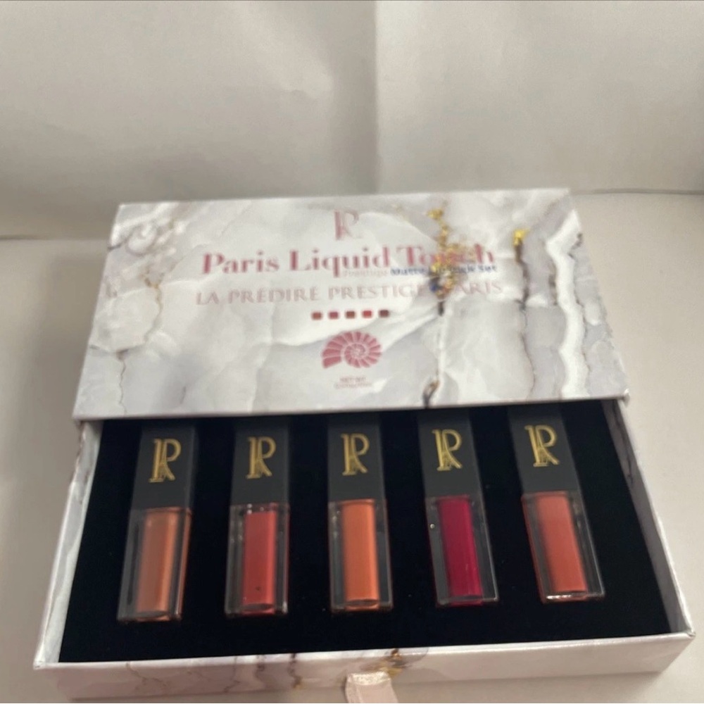 Paris Liquid Touch Lipstick Set - Red, Orange, Brown Shades